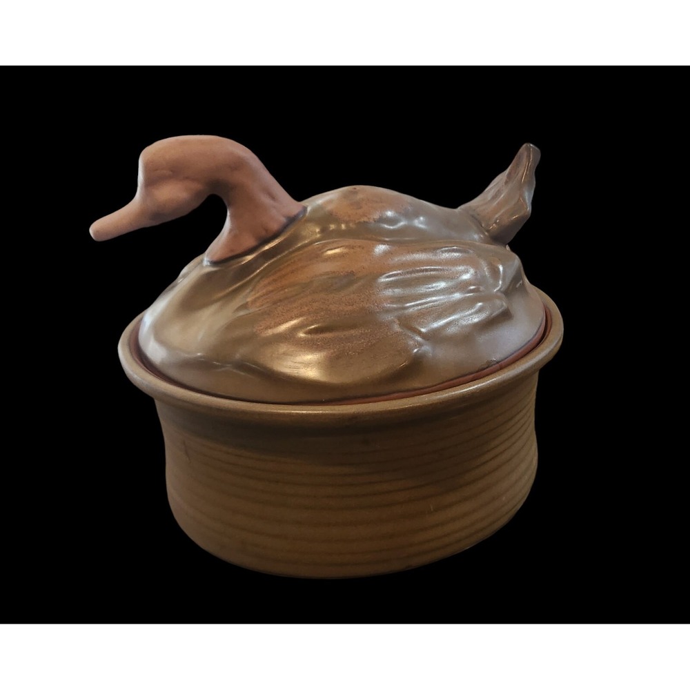 3 Qt SDW Stoneware Designs West Duck Confit Crock Tureen Dish California Pottery